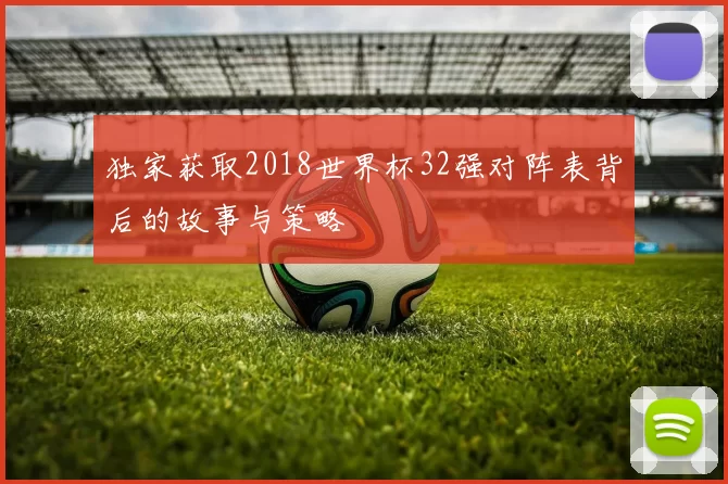 独家获取2018世界杯32强对阵表背后的故事与策略