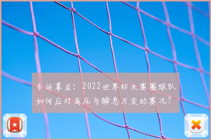 专访幕后:2022世界杯决赛圈球队如何应对高压与瞬息万变的赛况?